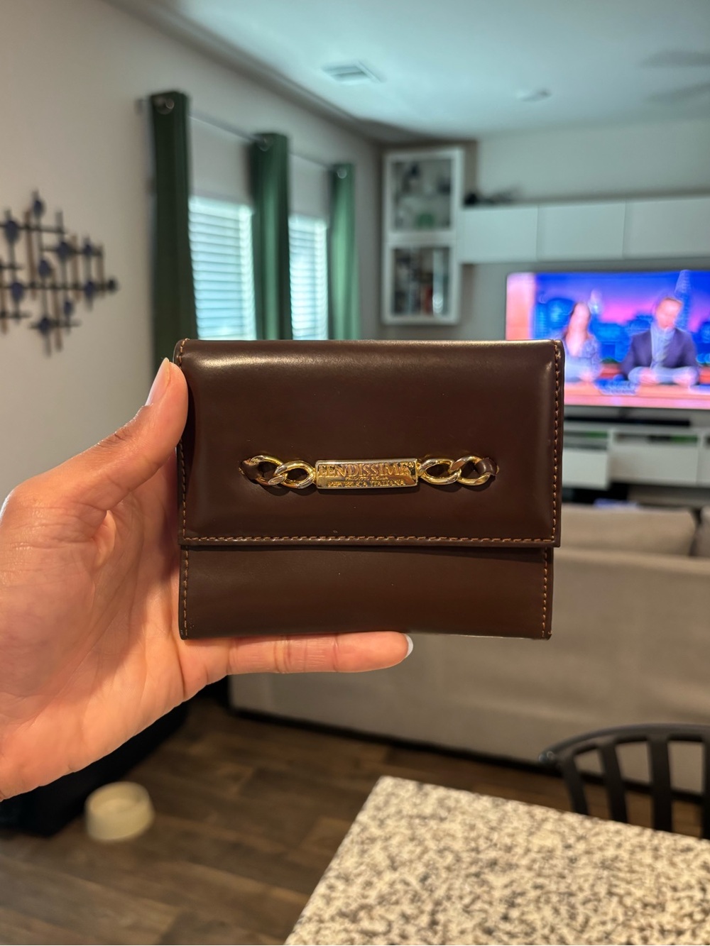 Fendi Brown Leather Bifold Wallet | Brown | Small